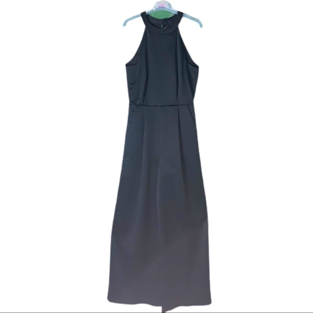 Line & Dot Black Satin Jumpsuit NWT